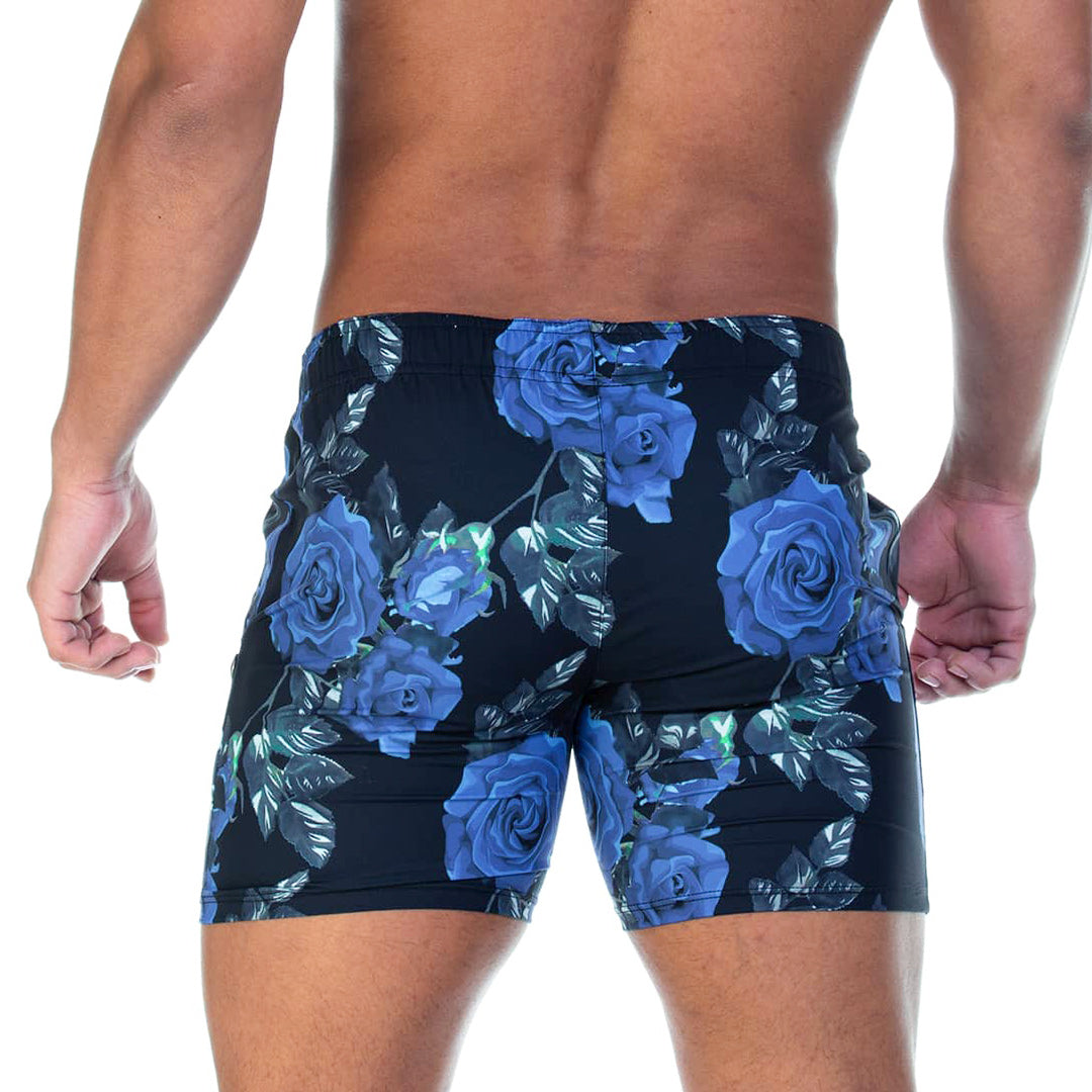 ROSE BLUE BEACHWEAR - Printed men's swim shorts