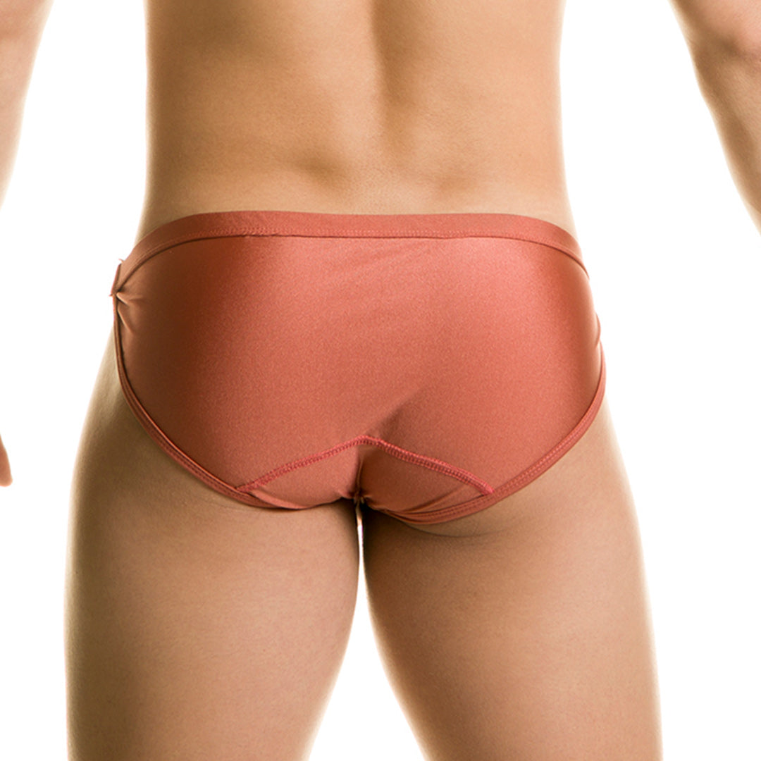 RUSH BROWN SWIM BRIEF - Brown swimsuit for men