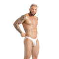 White athletic briefs gigo scanaling with a snug fit and minimalistic design for comfortable activewear use