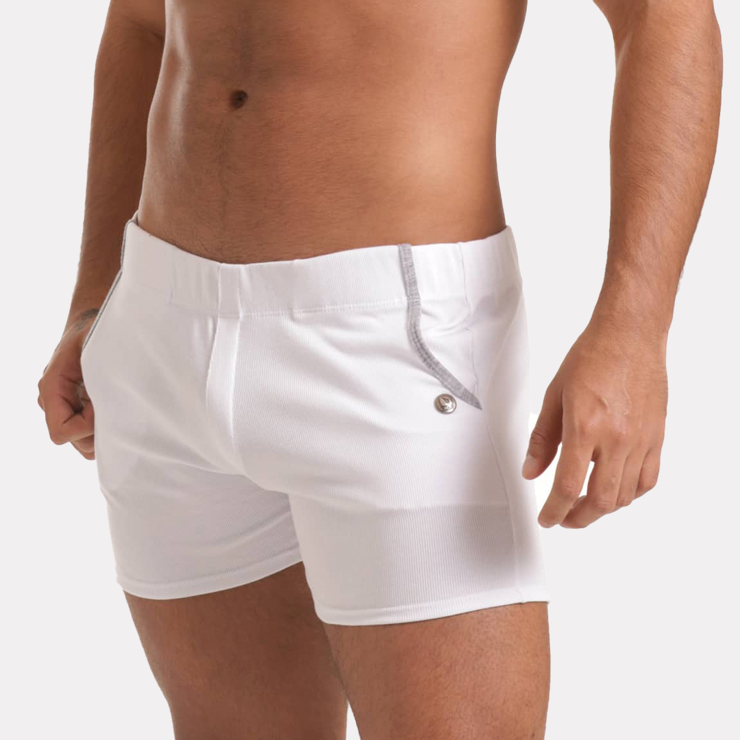 SCANALING WHITE SHORT - Men's white shorts