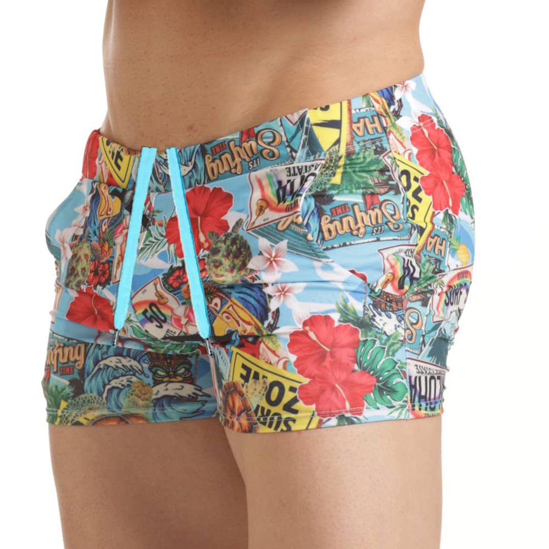 SEVENTIES BEACHWEAR - Printed men's swim shorts