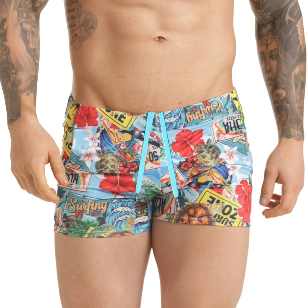 SEVENTIES BEACHWEAR - Printed men's swim shorts
