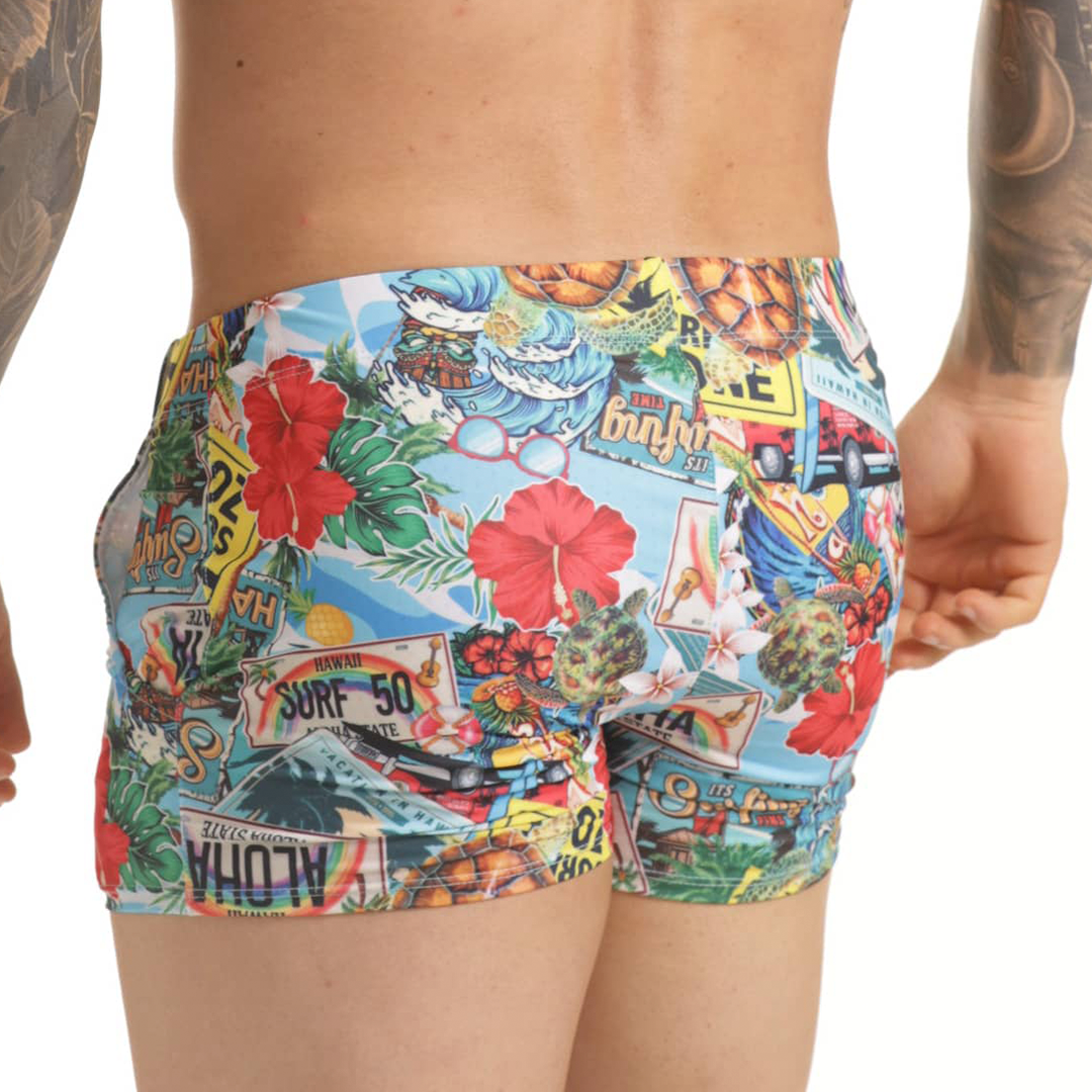 SEVENTIES BEACHWEAR - Printed men's swim shorts