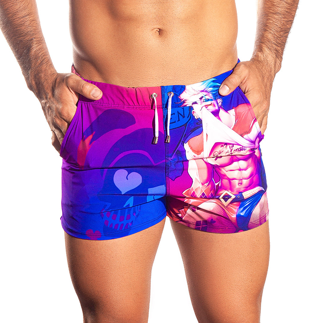 SEXY MEN BEACHWEAR - Printed men's swim shorts