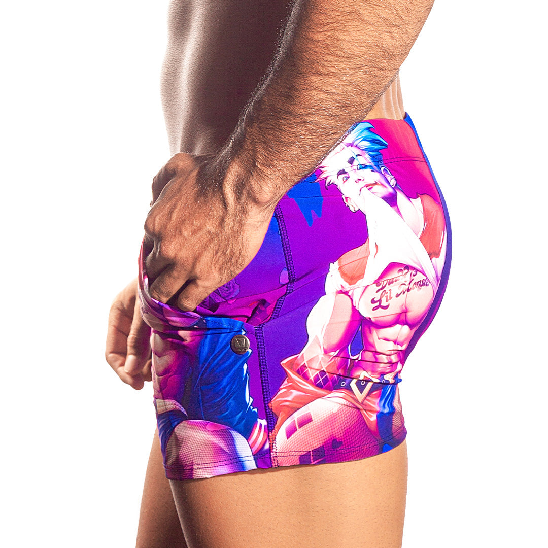 SEXY MEN BEACHWEAR - Printed men's swim shorts