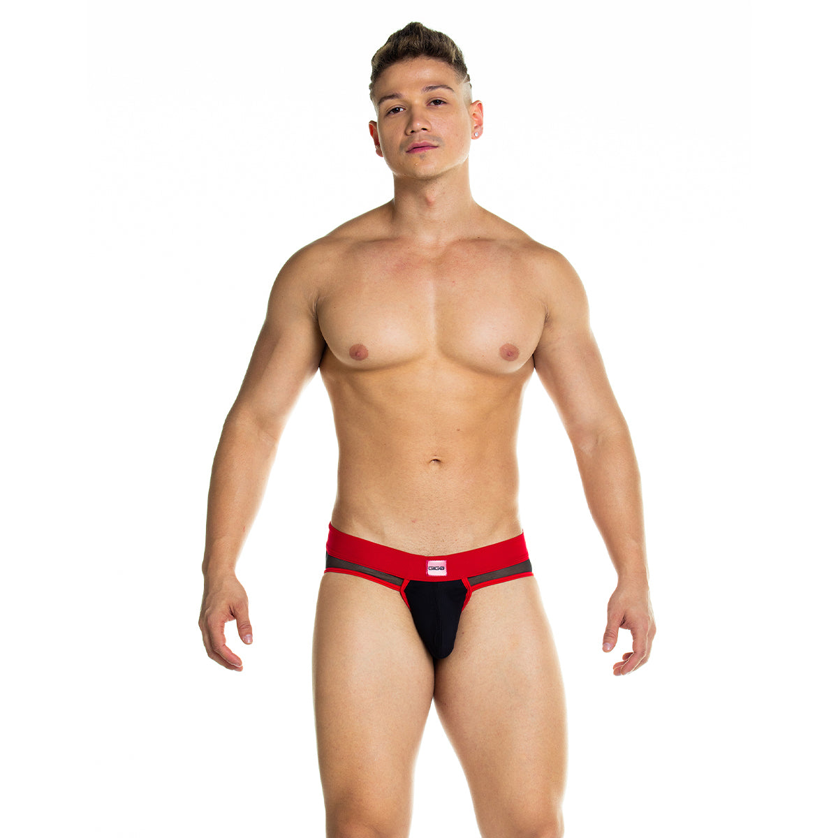 SKIN RED BRIEF JOCKSTRAP - Men's black jockstrap