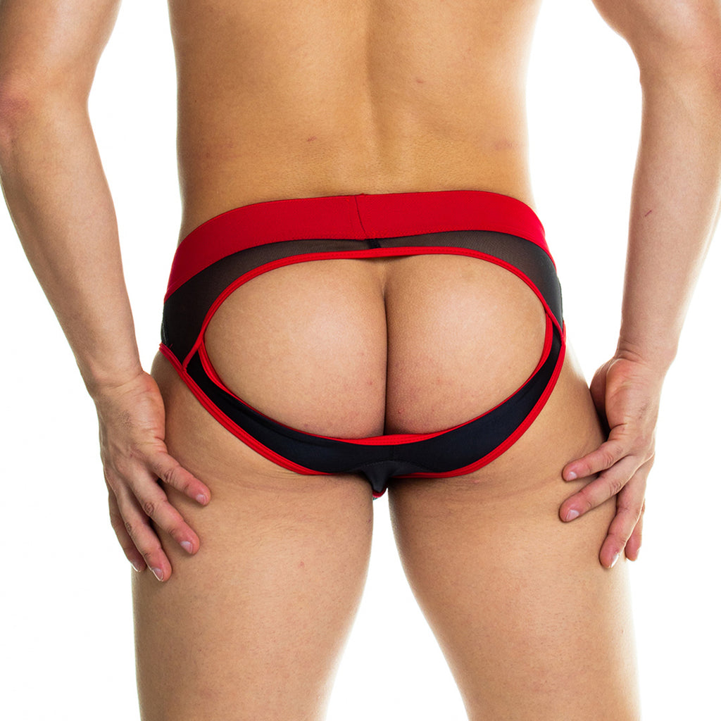 SKIN RED BRIEF JOCKSTRAP - Men's black jockstrap