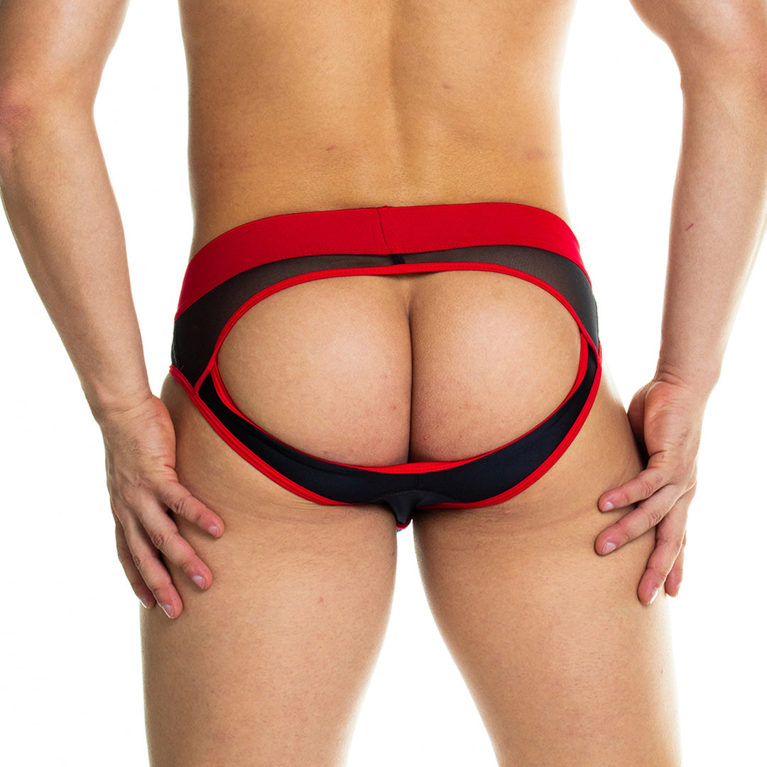 SKIN RED BRIEF JOCKSTRAP - Men's black jockstrap