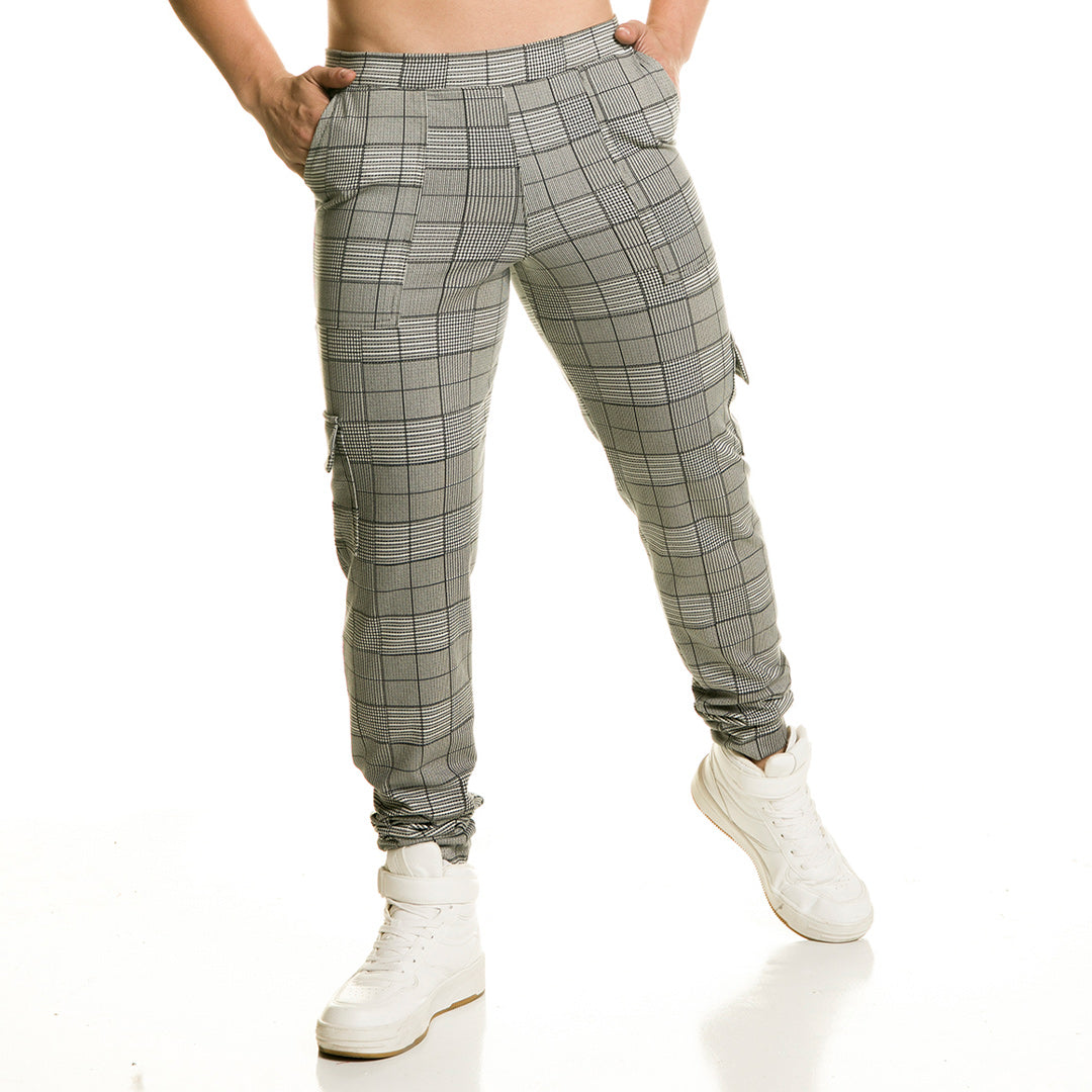 SQUARE SPORTPANTS - Checked sport pants for men