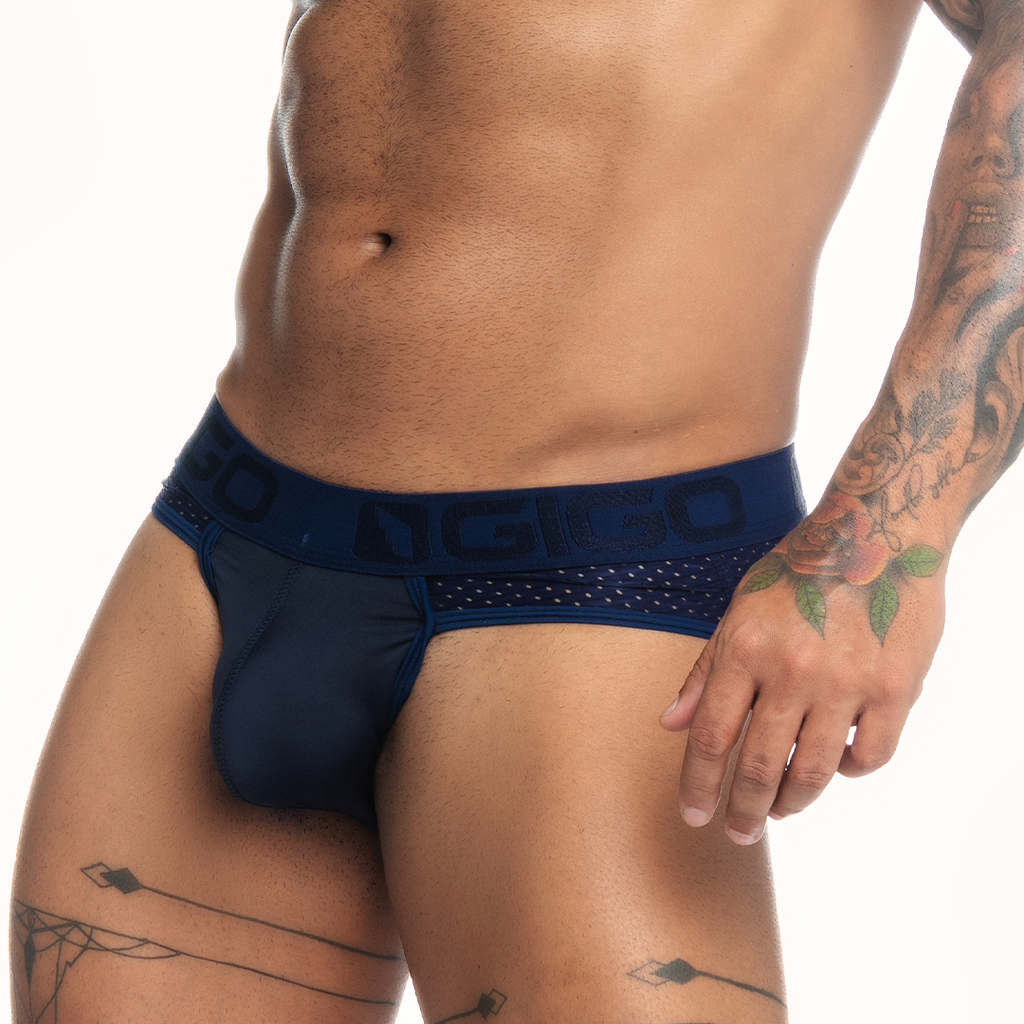STRECH BLUE BRIEF - Sexy blue brief for men