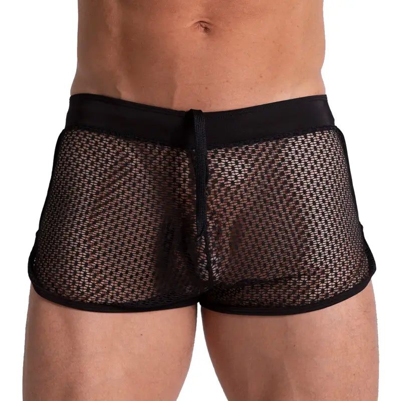 STRIKING HOTSHORT - Men's black mesh shorts