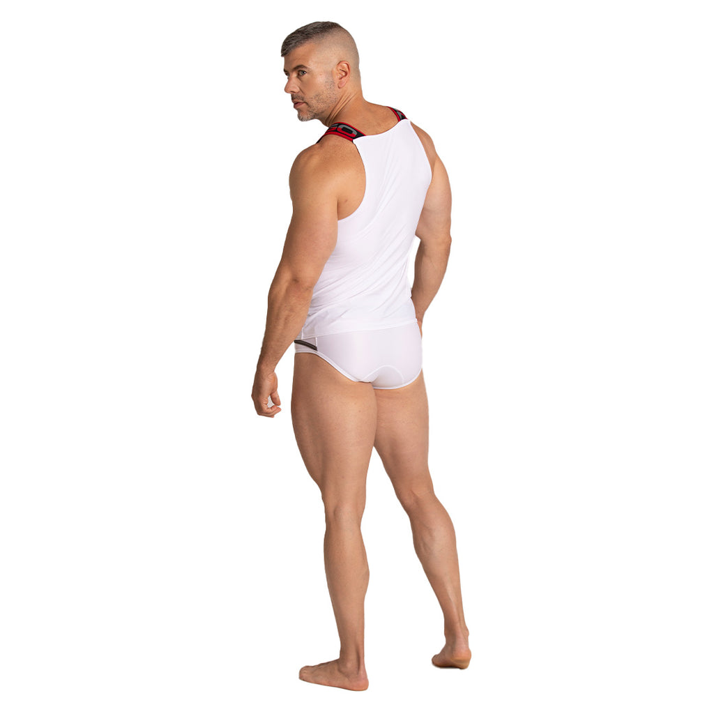 STYLE WHITE TANK - Sexy men's white t-shirt, sleeveless shirt