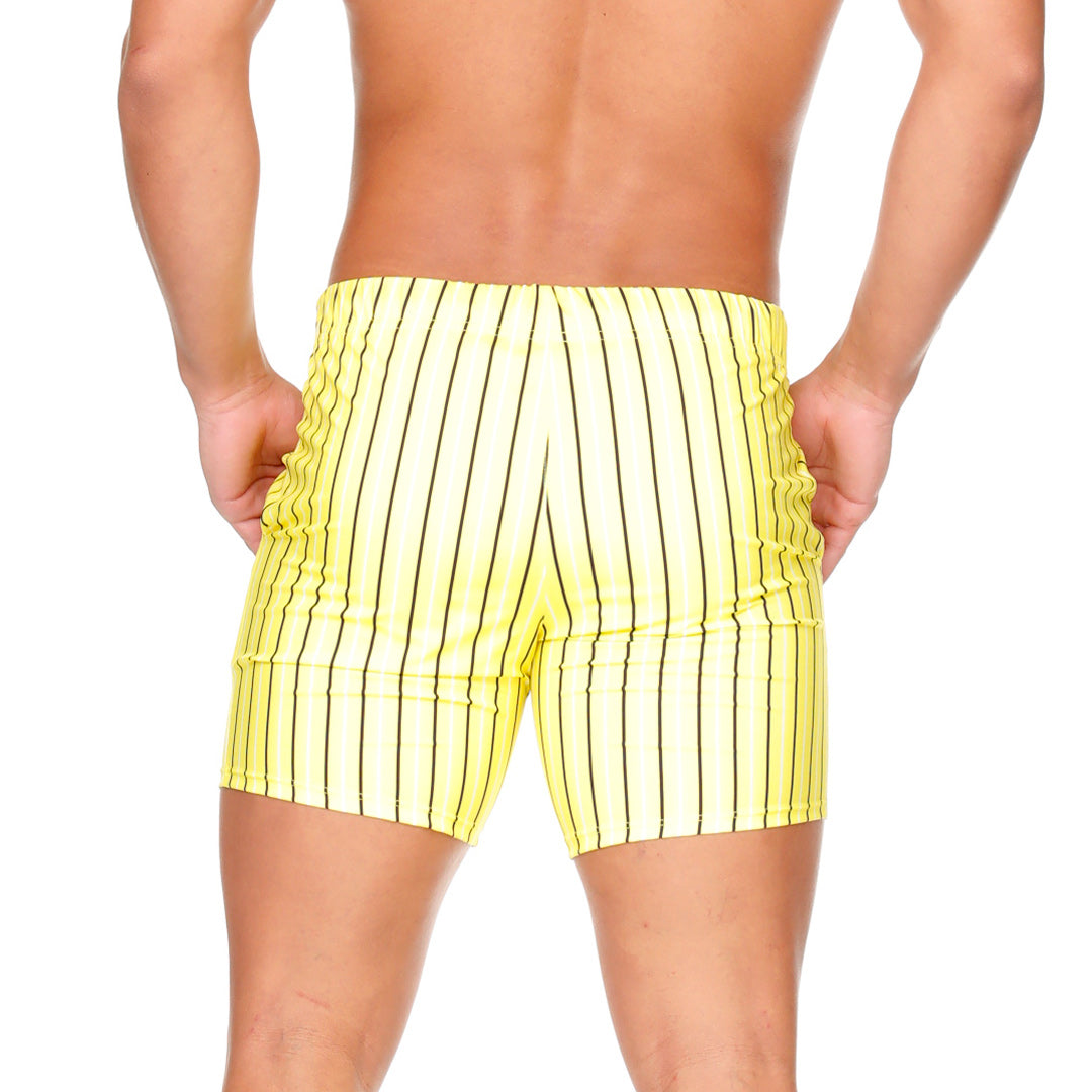 SULTAN YELLOW BEACHWEAR - Printed men's swim shorts