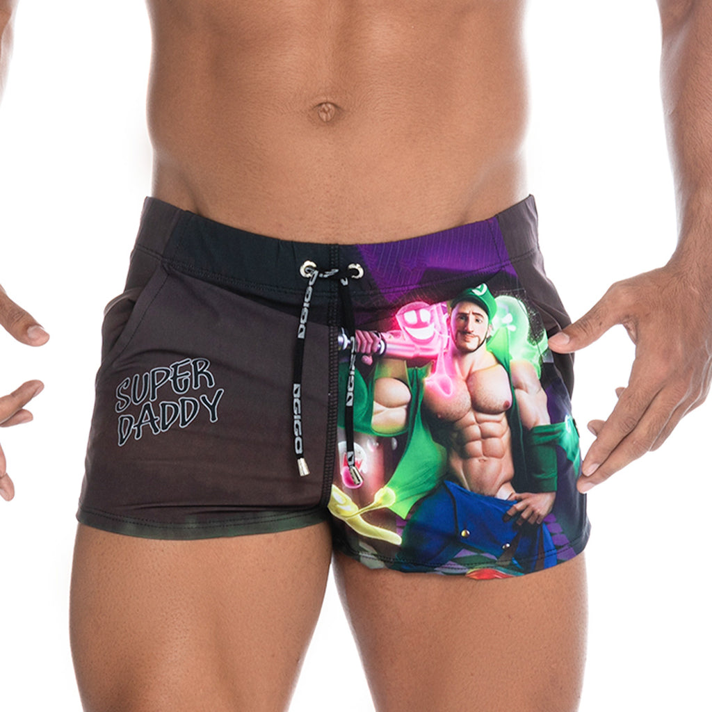 Gigo Super Daddy Purple Beachwear - DealByEthan.gay loves Gigo Underwear