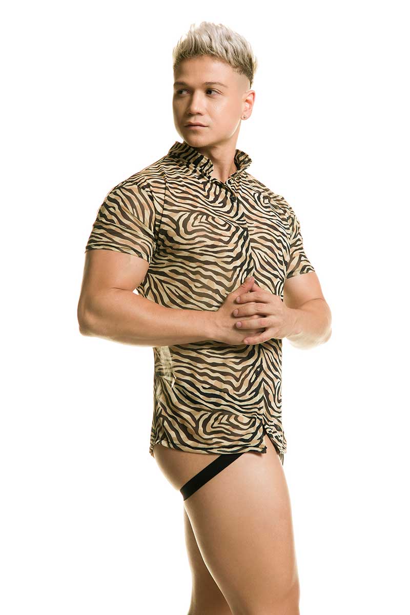 Gigo TIGER Short Sleeved Shirt BT35 Size L - DealByEthan.gay loves Gigo Underwear