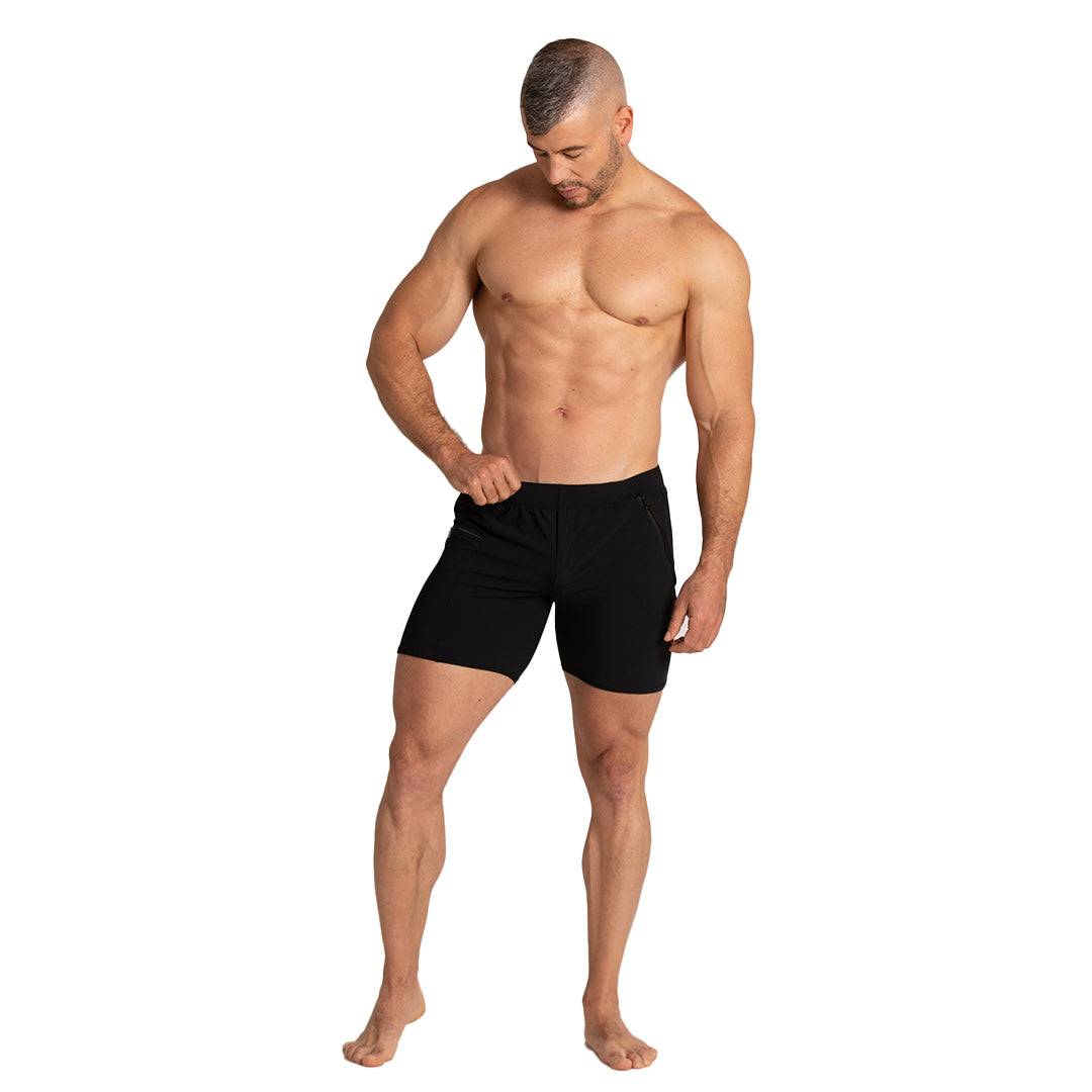 TENNIS BLACK SHORT - Men's black shorts