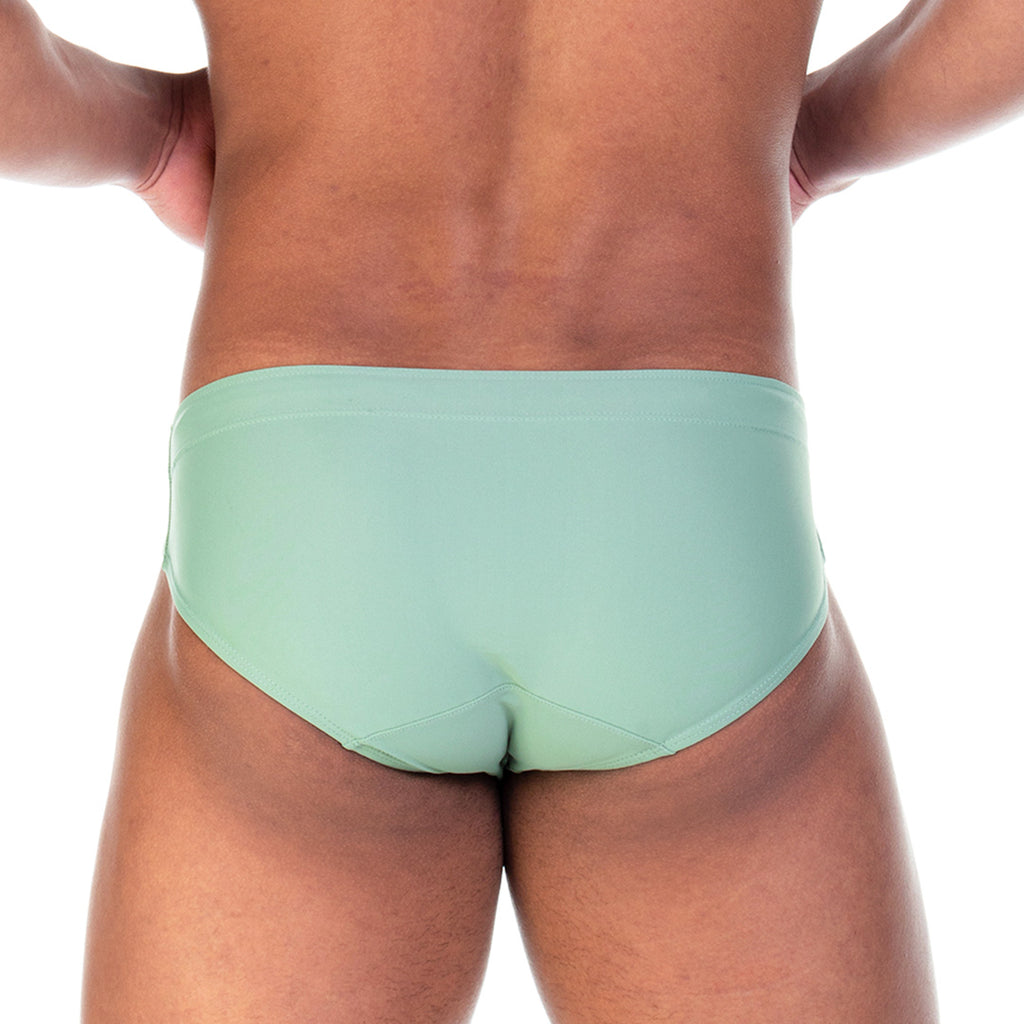 TRADITIONAL GREEN SWIM BRIEF - Green swimsuit for men