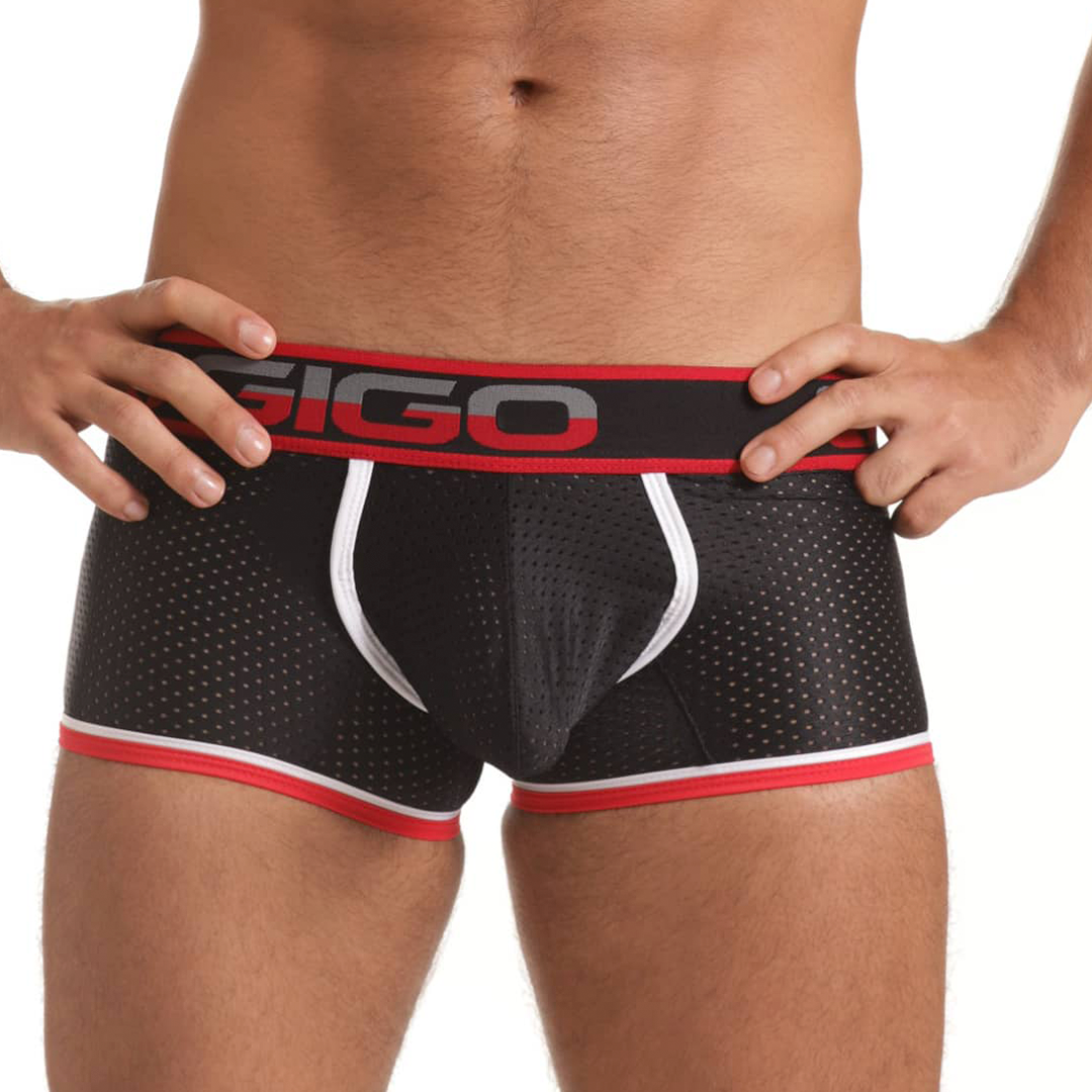 VERSATIL RED TRUNK - Sexy black trunk for men