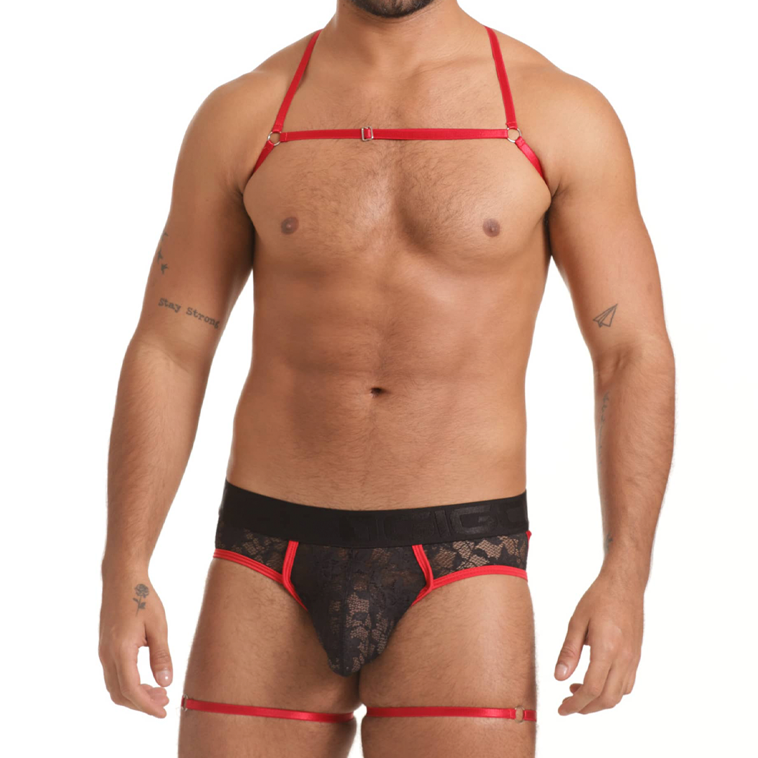 Gigo Vibrant Black Brief Jockstrap Harness - DealByEthan.gay loves Gigo Underwear