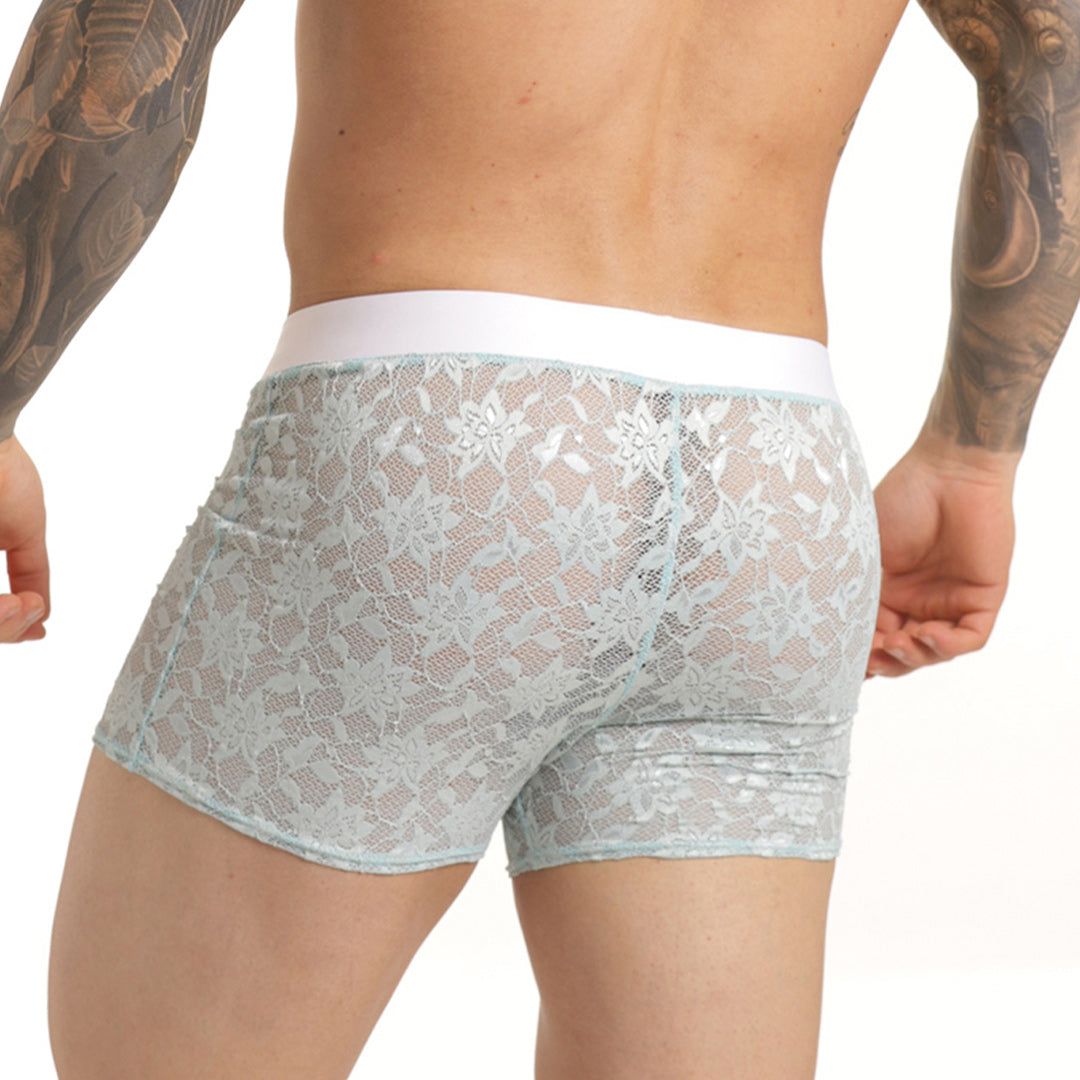 VIBRANT BLUE HOTSHORT - Men's blue lace shorts