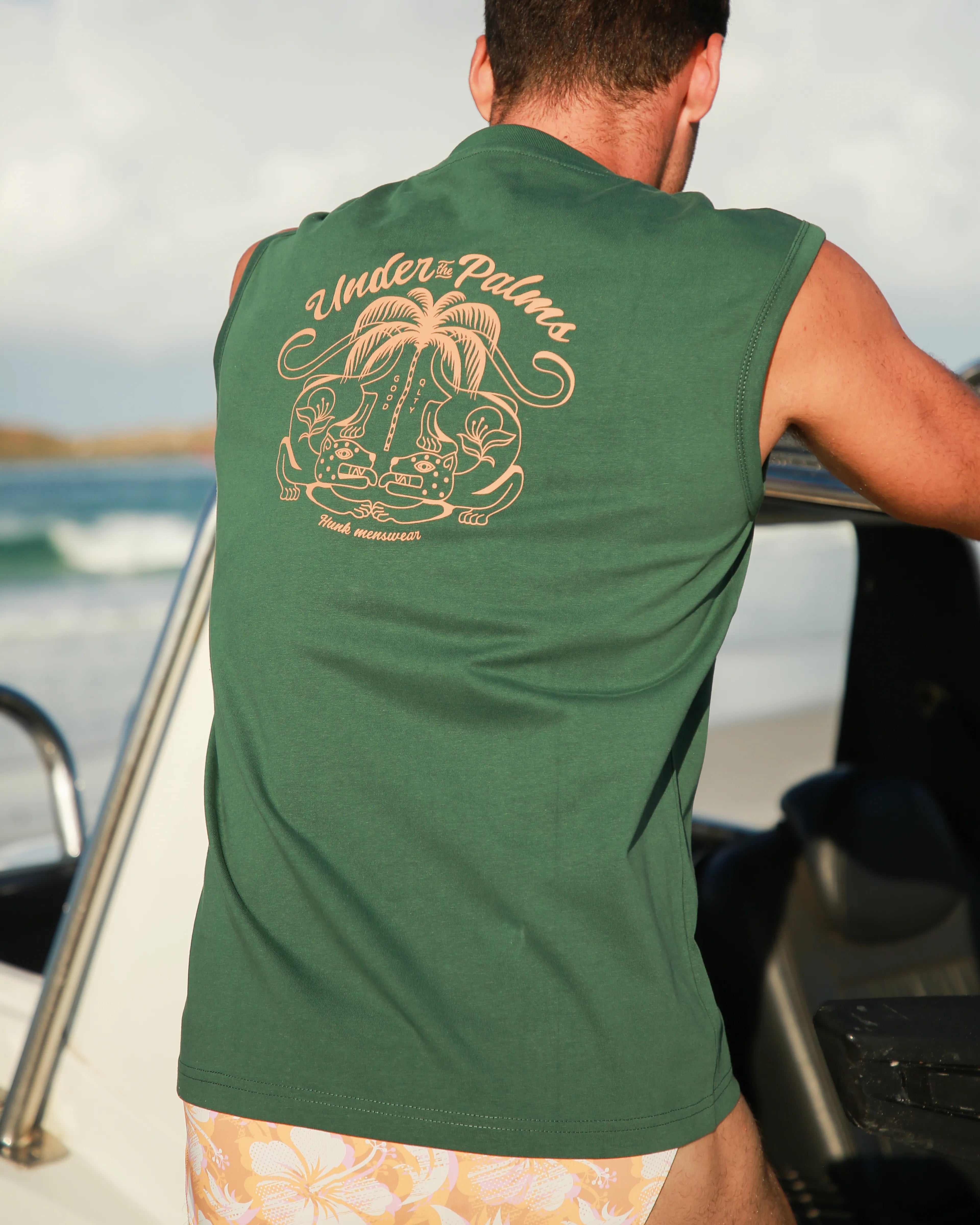 Green Coast Tank Top - DealByEthan.gay loves HUNK