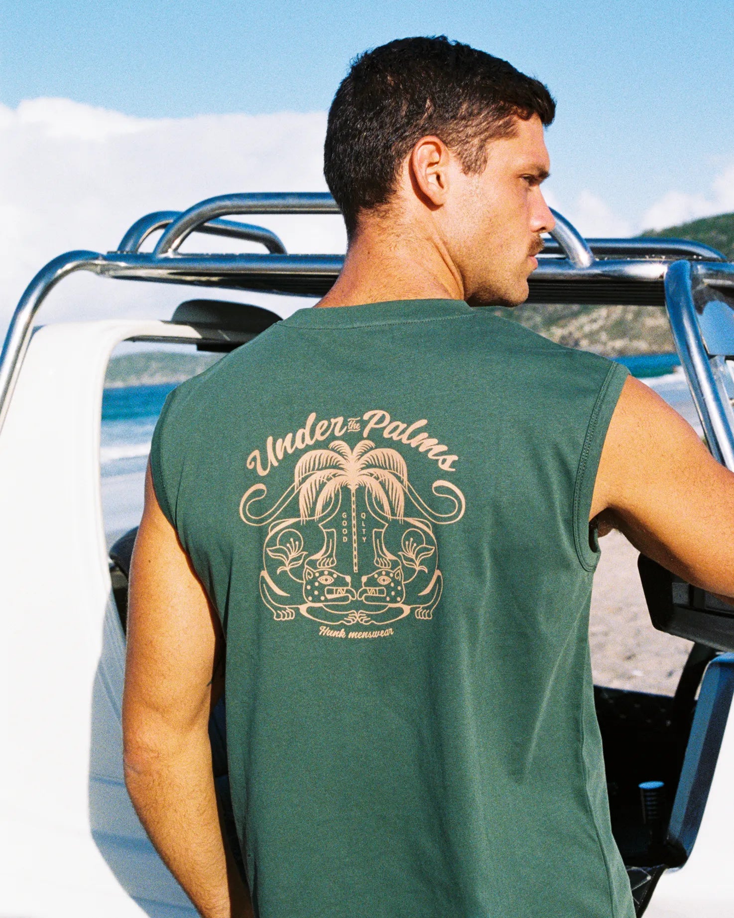 Green Coast Tank Top - DealByEthan.gay loves HUNK