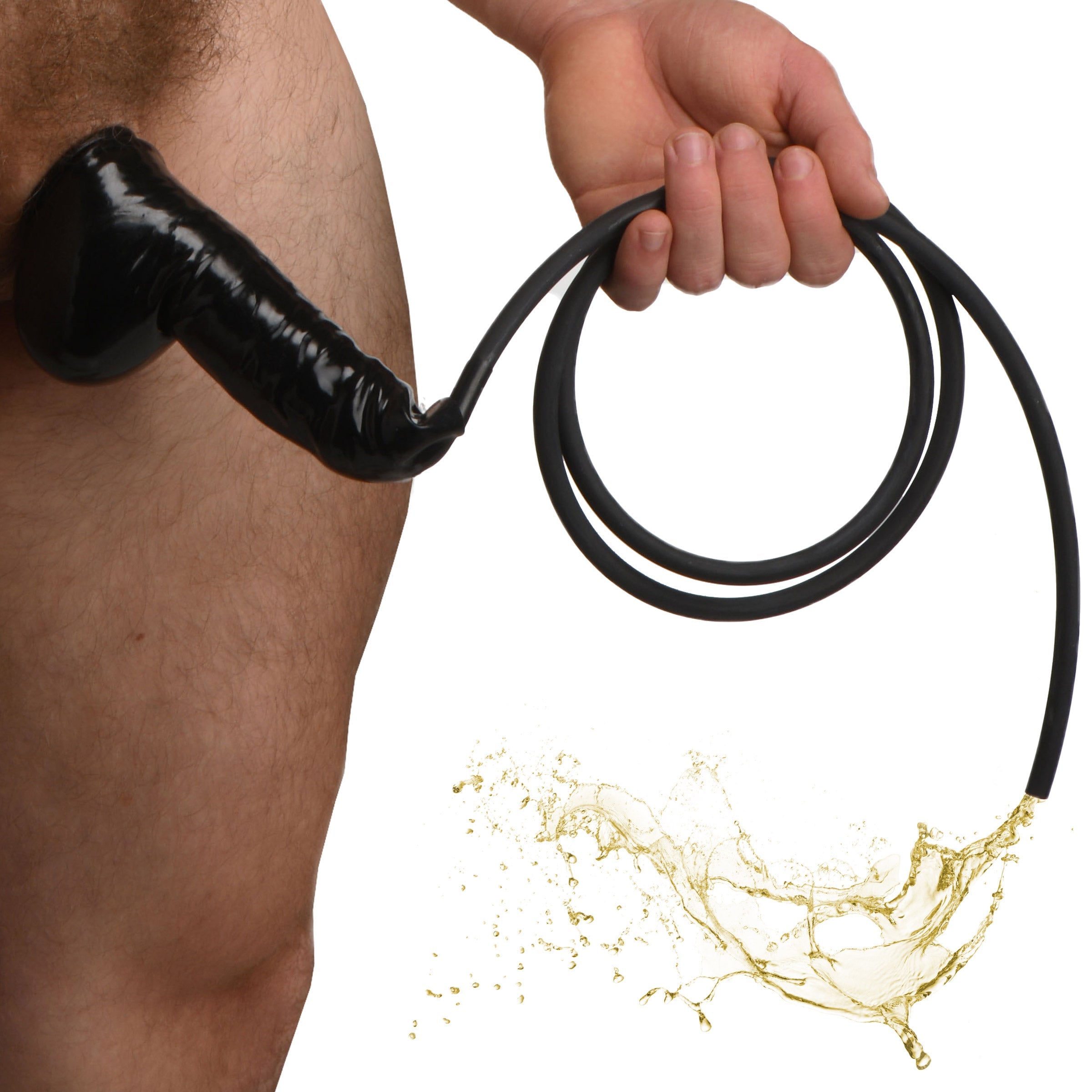 Funda de pene realista Guzzler con tubo