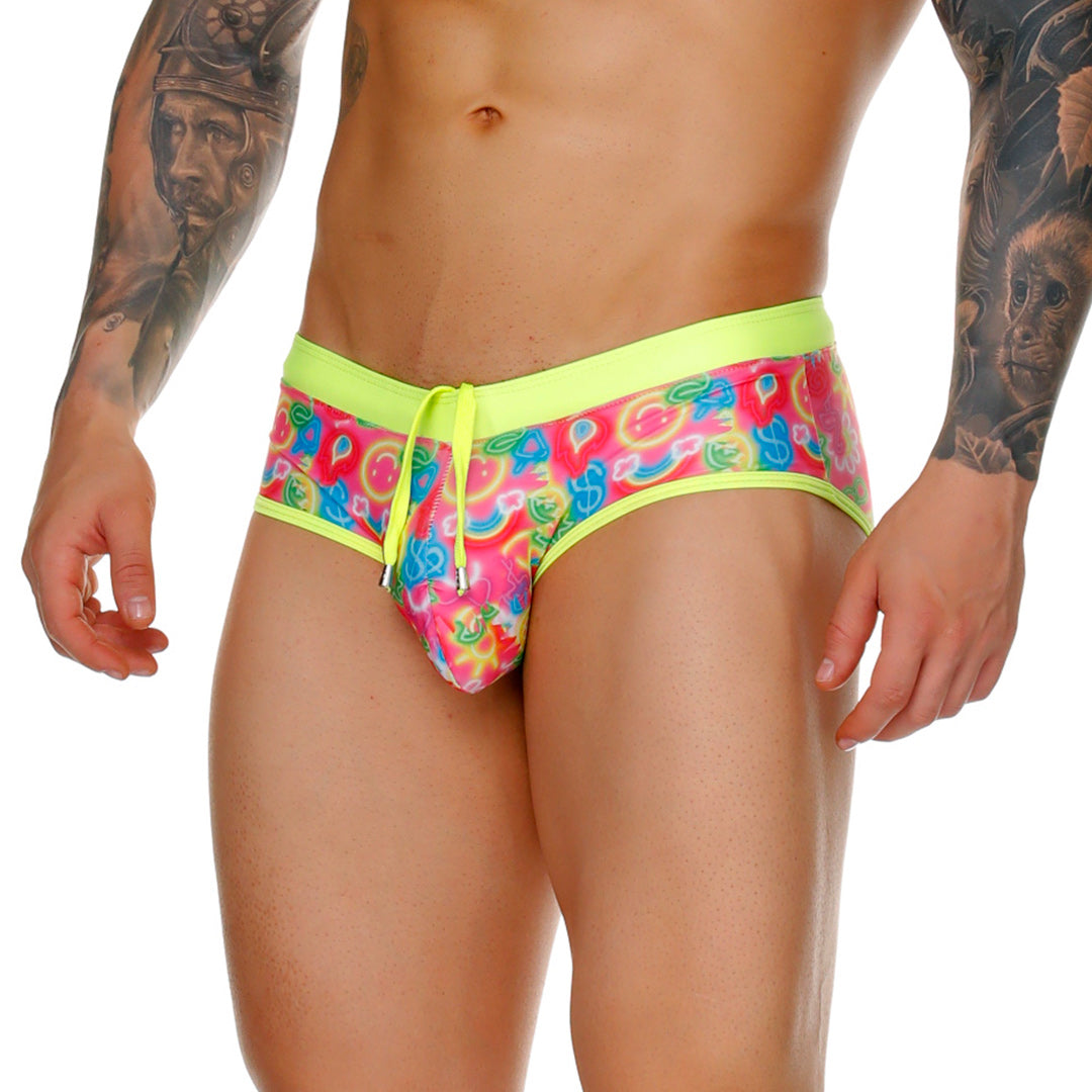 HAPPY SWIM TRUNK - Print swimsuit for men