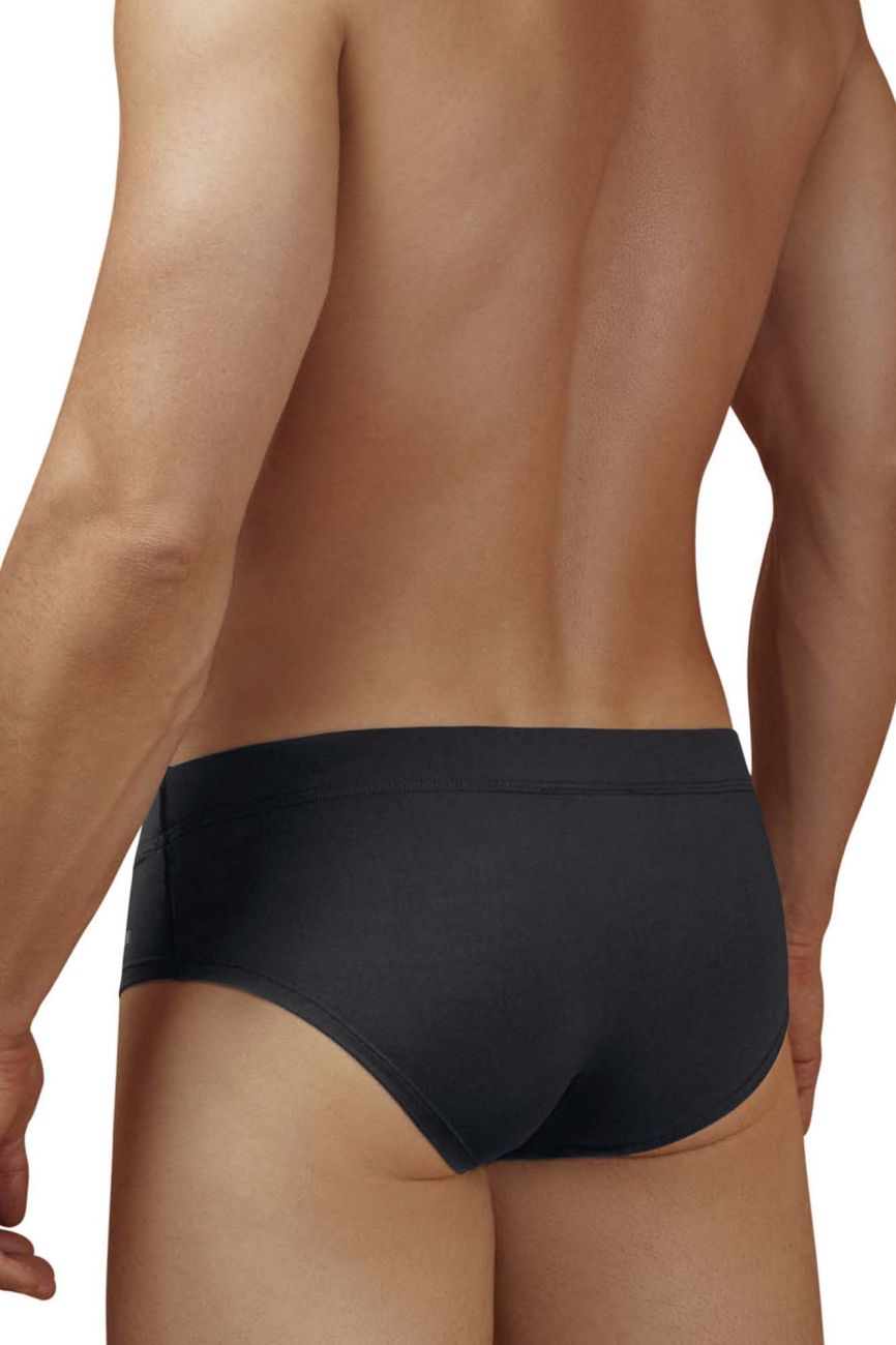 Black hawai 42241 microfiber briefs with smooth form-fitting design for comfortable everyday wear
