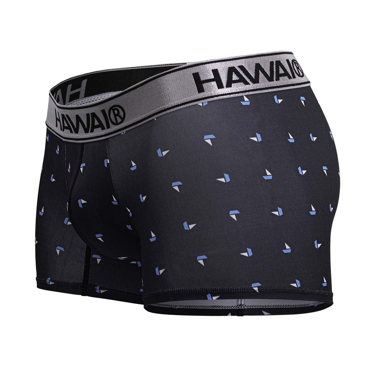 HAWAI 42470 Bedruckte Mikrofaser-Badehose, Farbe Schwarz