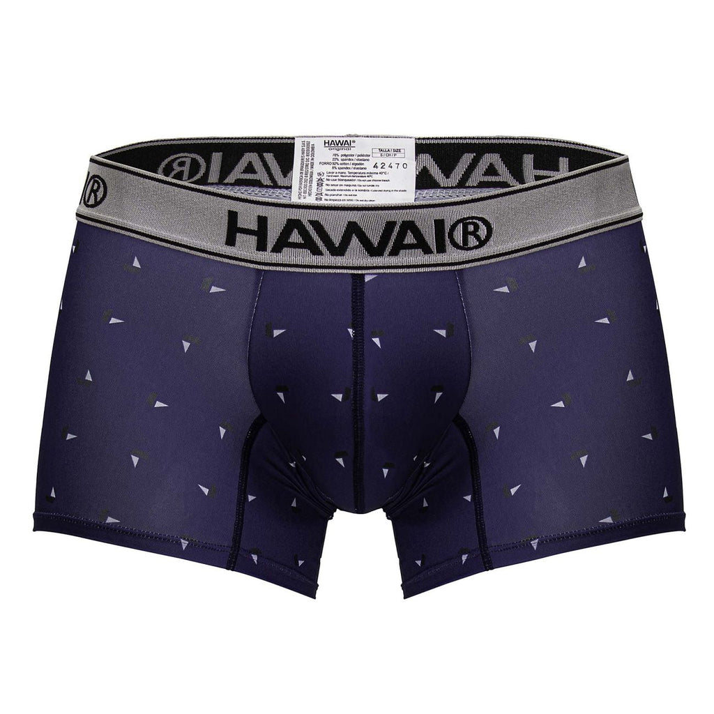 HAWAI 42470 Bedruckte Mikrofaser-Badehose, Farbe Blau