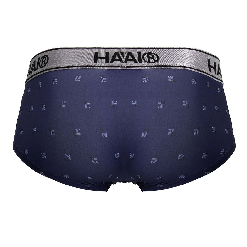 HAWAI 42480 Bedruckter Mikrofaser-Slip, Farbe Blau