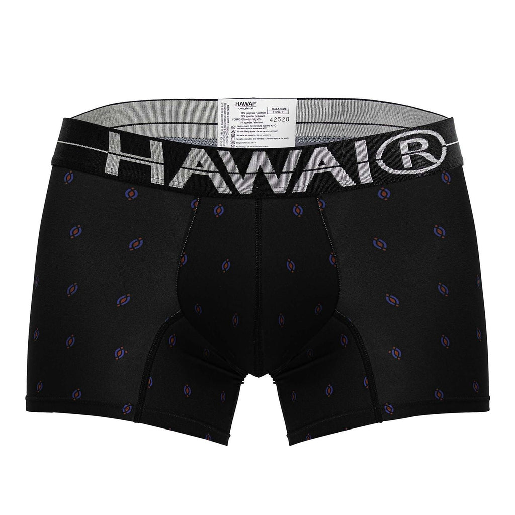 HAWAI 42520 Bedruckte Mikrofaser-Badehose, Farbe Schwarz