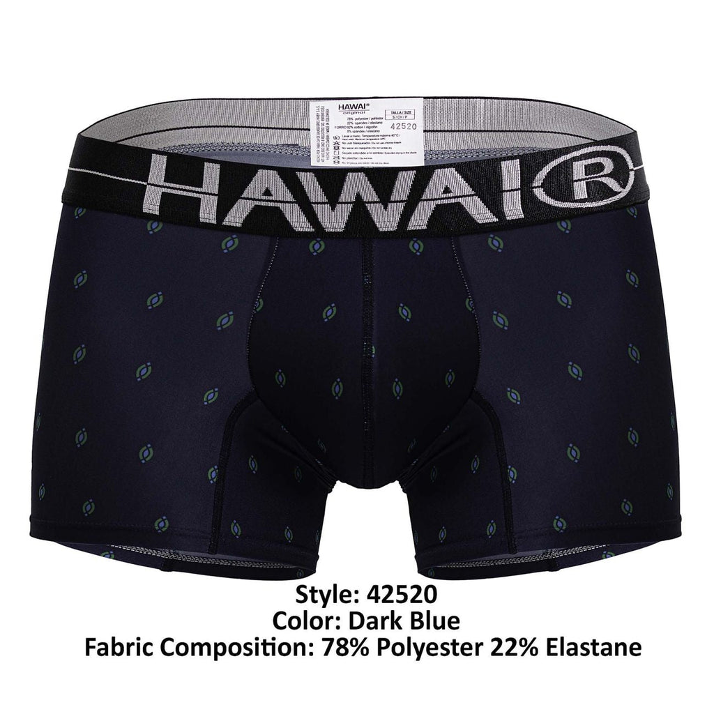 HAWAI 42520 Bedruckte Mikrofaser-Badehose, Farbe Dunkelblau