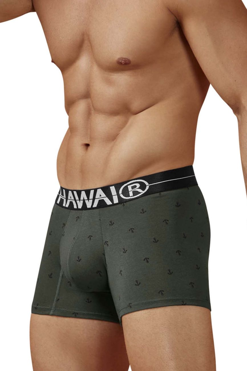 HAWAI 42521 Cotton blend Trunks Color Military Green - DealByEthan.gay loves HAWAI