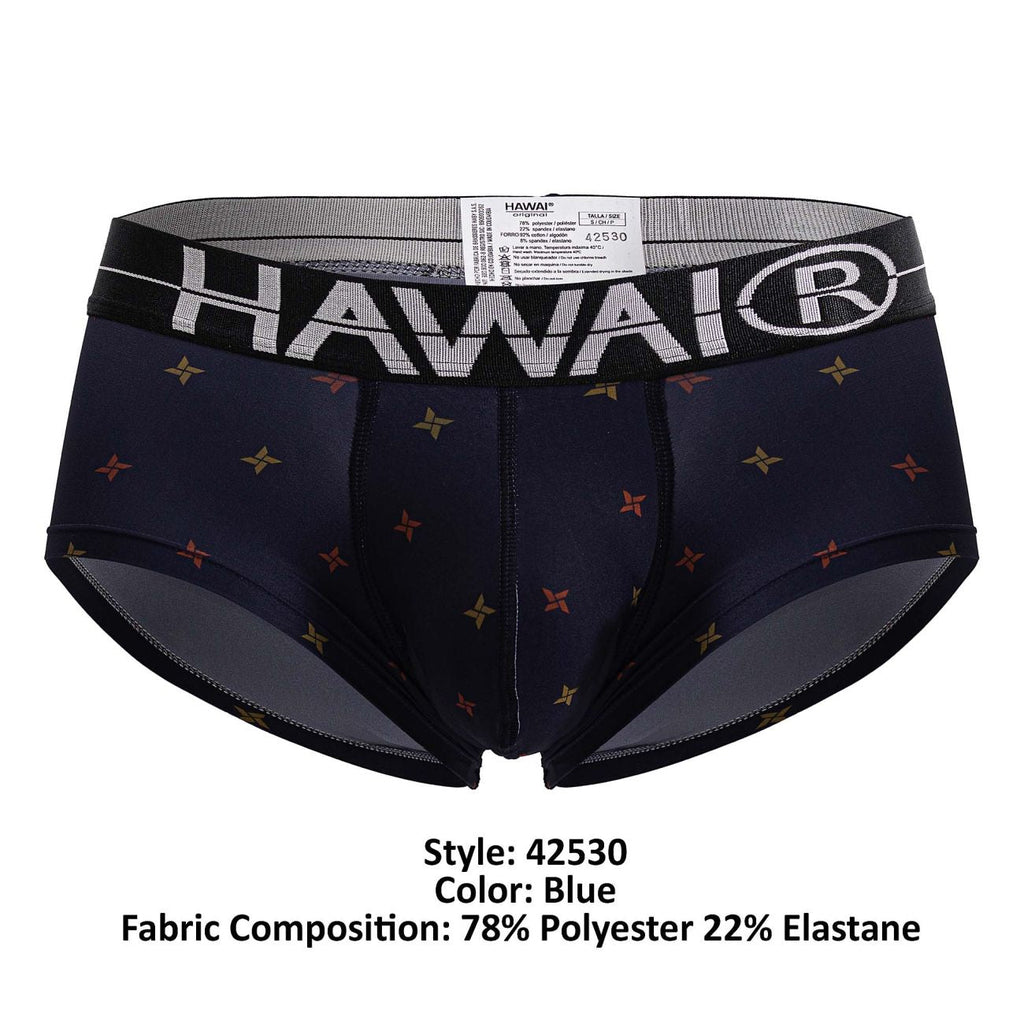 HAWAI 42530 Bedruckter Mikrofaser-Slip, Farbe Blau