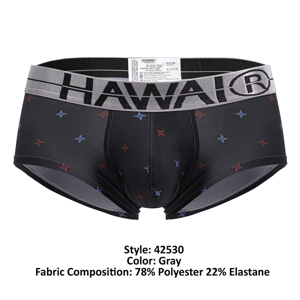 HAWAI 42530 Bedruckte Mikrofaser-Slips Farbe Grau