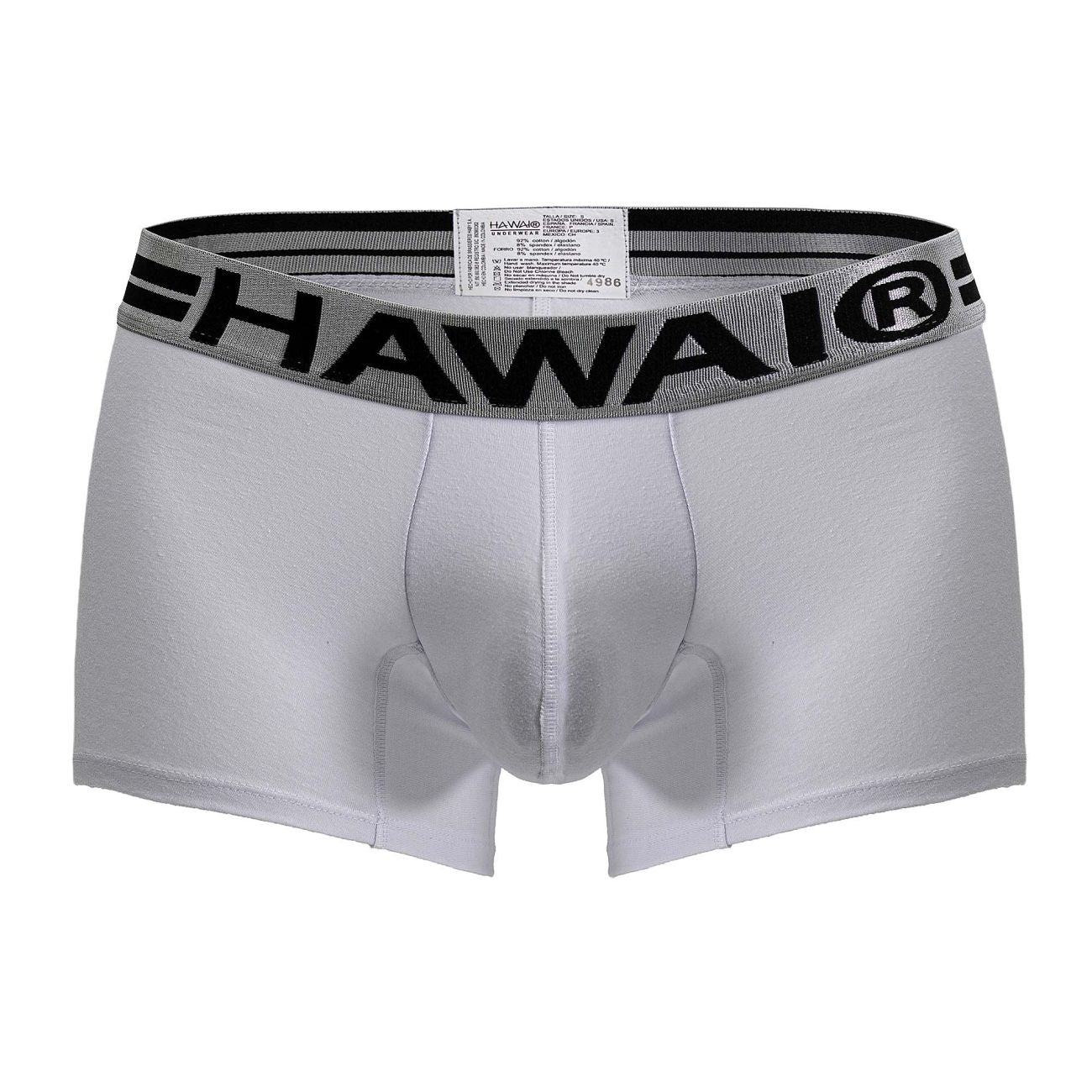 HAWAI 4986 Cotton blend Trunks Color White-01 - DealByEthan.gay loves HAWAI