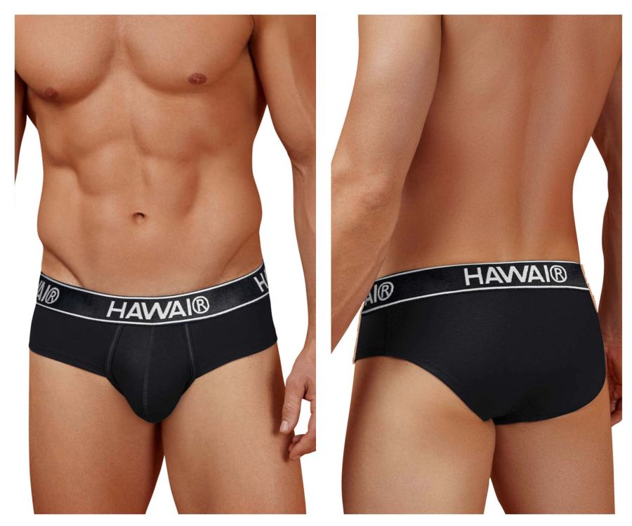 HAWAI 41962 Briefs de mezcla de algodón Color Negro-01