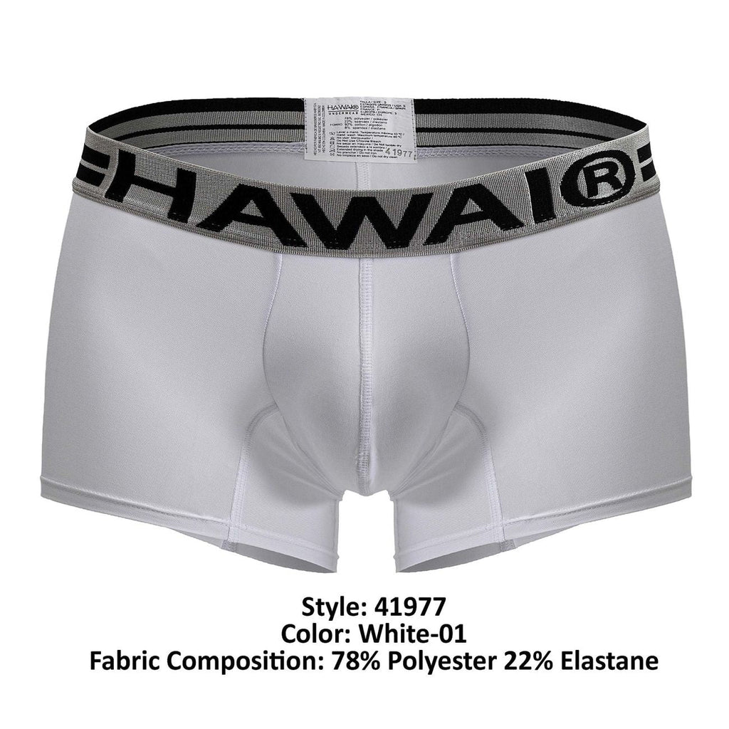 HAWAI 41977 Mikrofaser-Badehose, Farbe Weiß-01