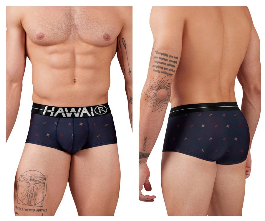 HAWAIR 42530 Printed Microfiber Briefs Color Blue