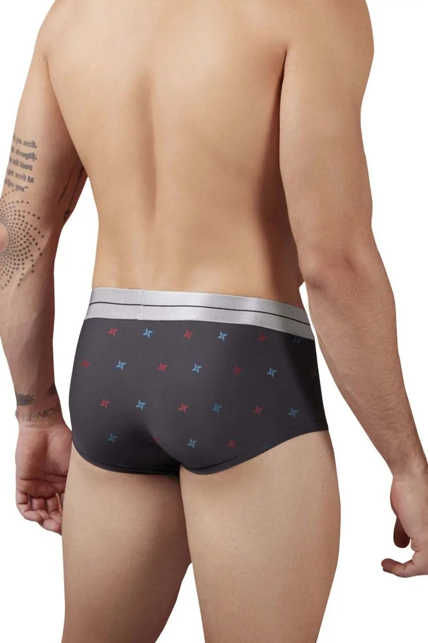 HAWAI Men's Underwear 42530 Printed Microfiber Briefs Color Gray