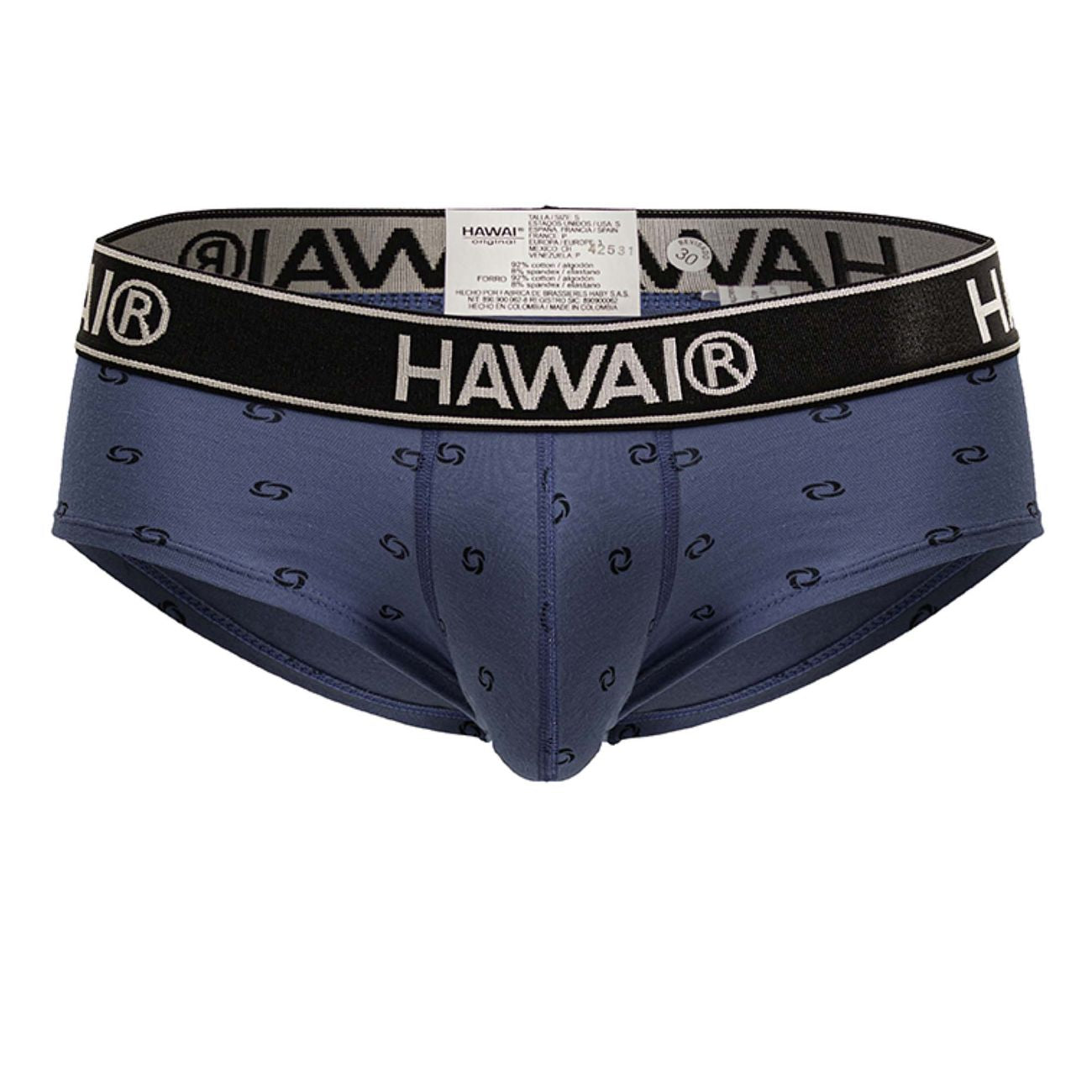 HAWAI 42531 Briefs de mezcla de algodón Color Azul Cuarzo