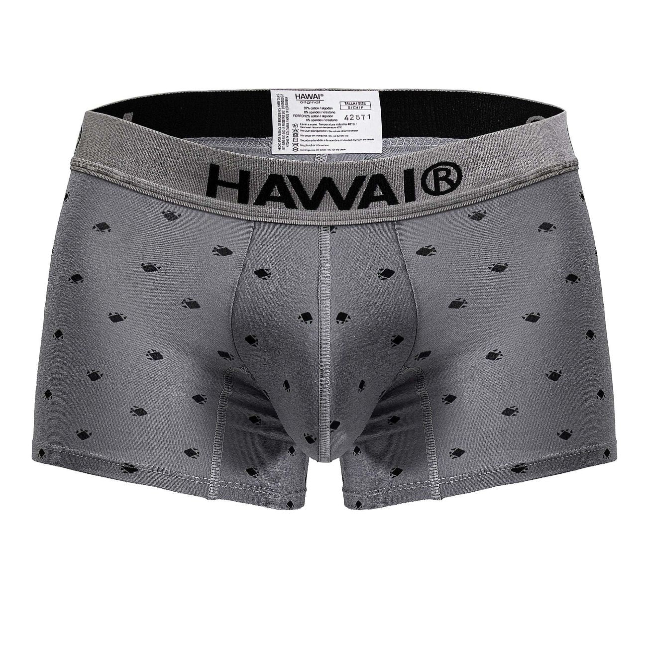 HAWAI 42571 Badehose aus Baumwollmischgewebe, Farbe Grau