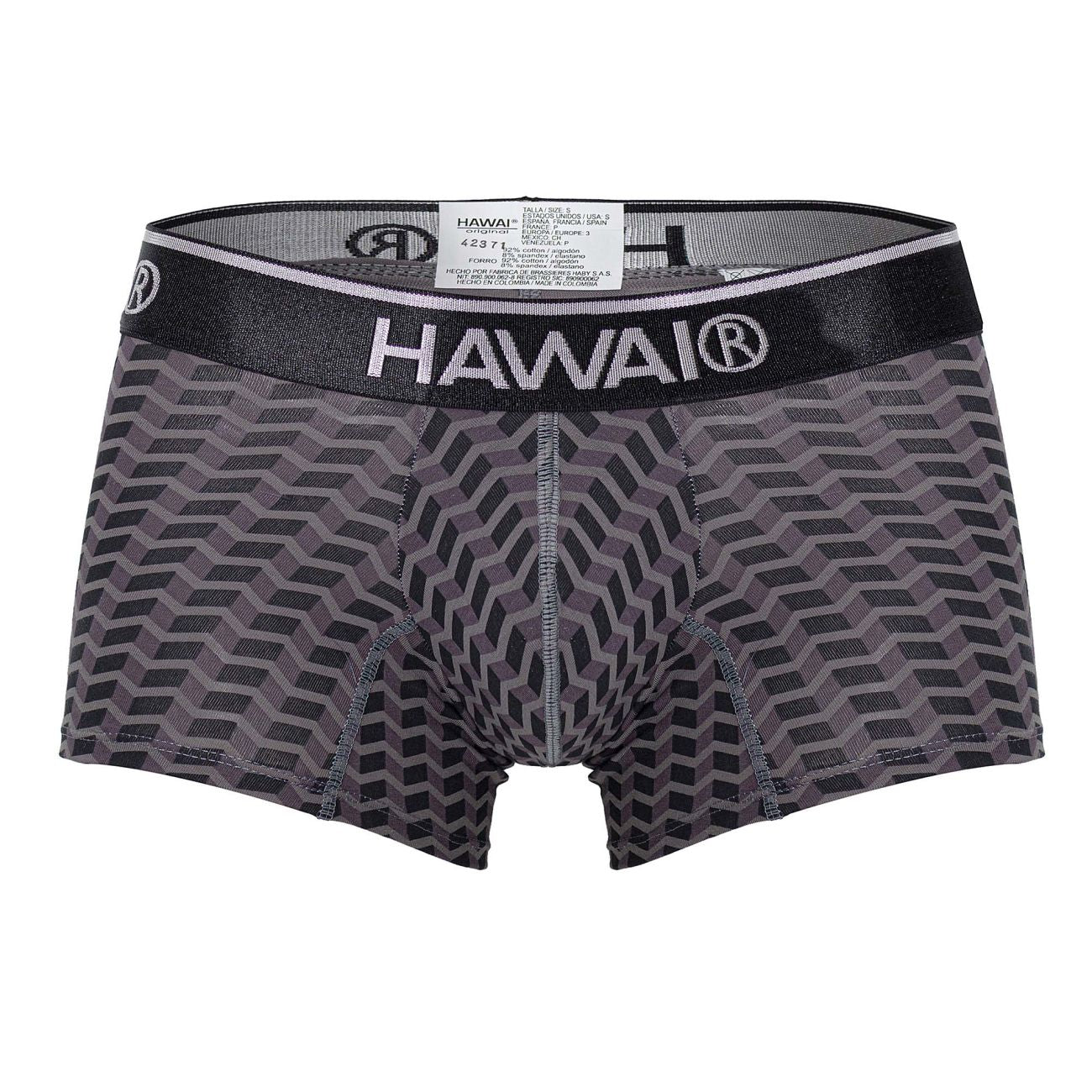 HAWAI 42371 Bedruckte Badehose Farbe Grau