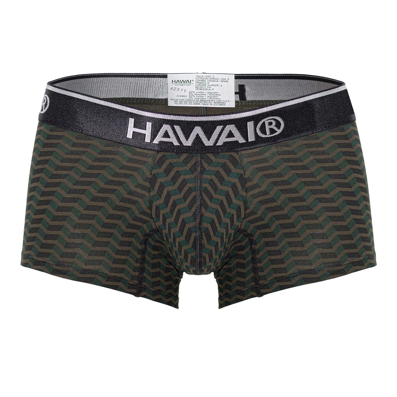 HAWAI 42371 Bedruckte Badehose Farbe Grün