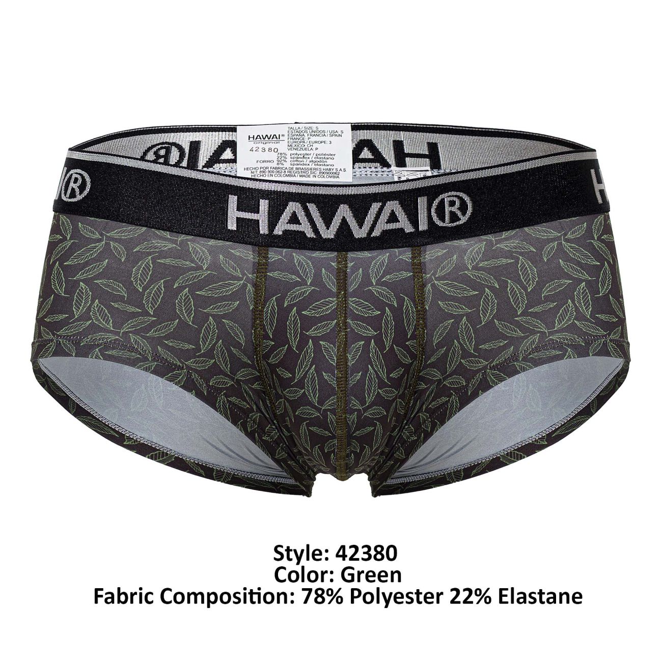 HAWAI 42380 Briefs Estampados Color Verde