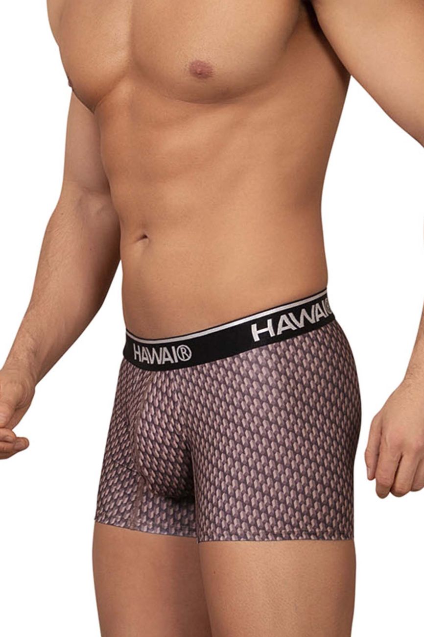 HAWAI 42420 Bedruckte Badehose Farbe Kakao