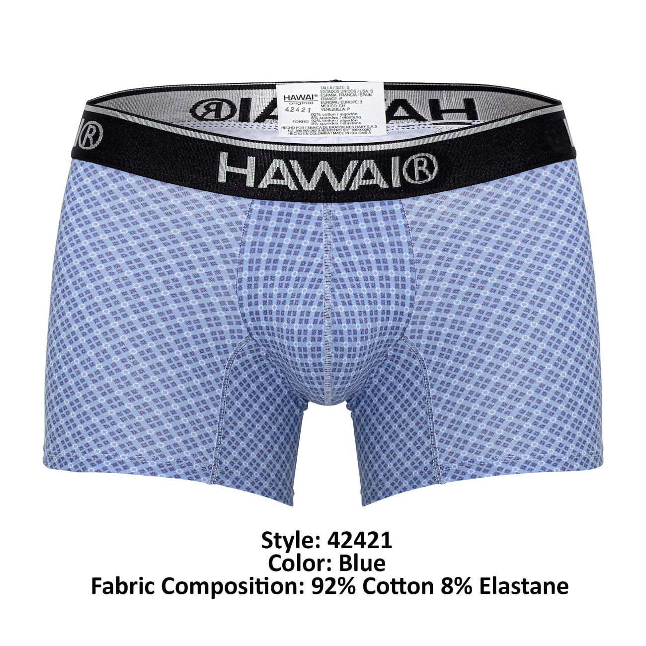 HAWAI 42421 Bedruckte Badehose Farbe Blau