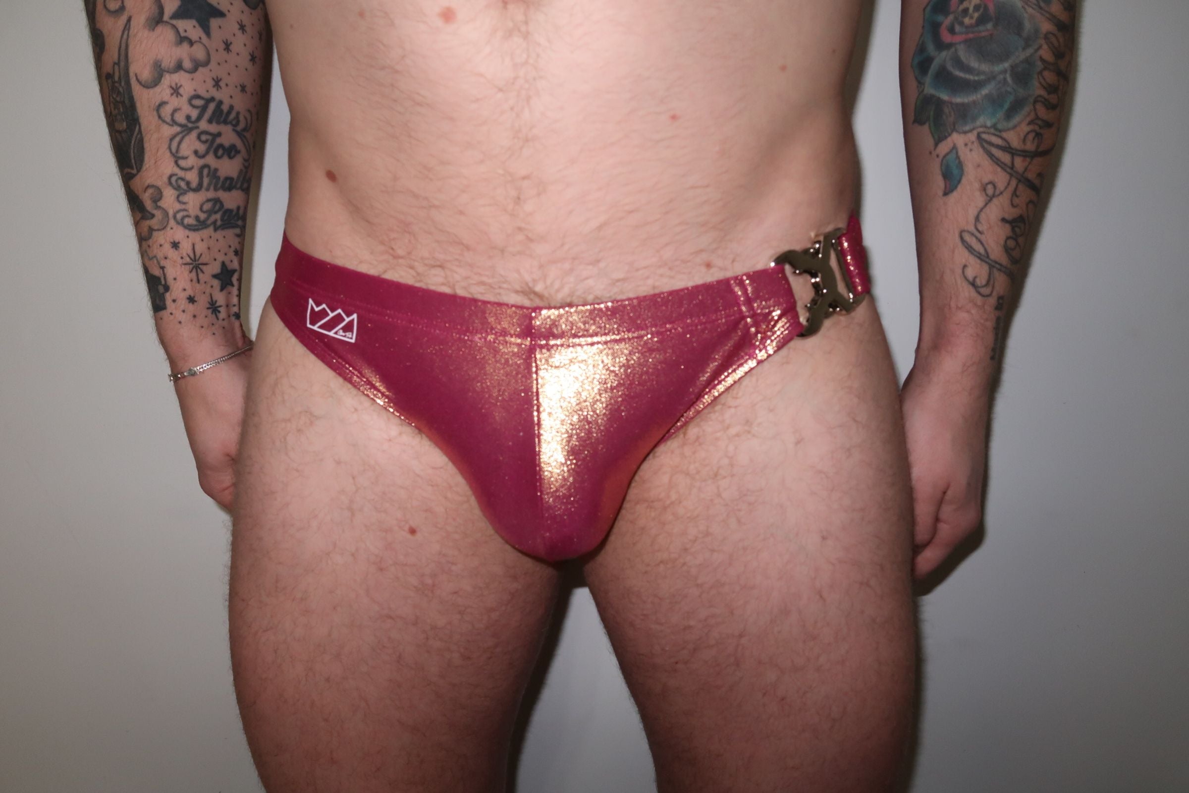 HEAVY METAL GLITTER SWIM BRIEF - DealByEthan.gay loves Chris Turk